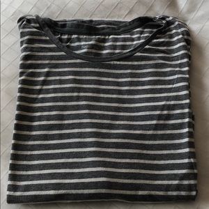 Limited Gray/White Striped Tee